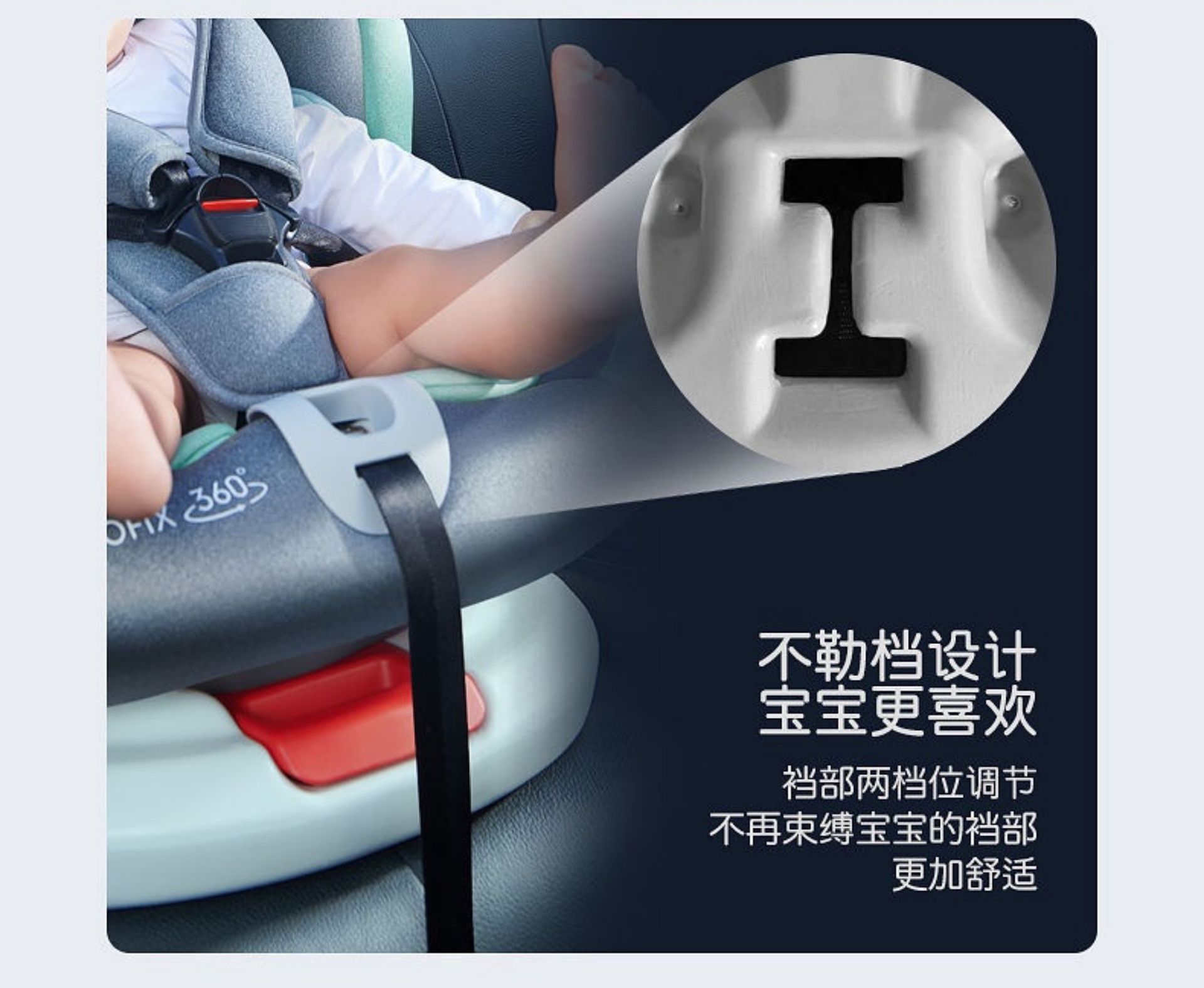 Child Safety Seat Car Baby Car 360 Rotation Simple Portable Seat 0-12 Reclining