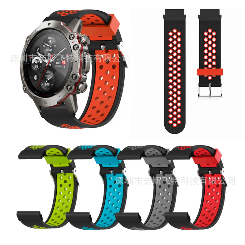 Suitable for Huami Amazfit Falcon/Garmin Fenix 7/6/5 Dual-Color Air Hole Pin Buckle 22mm Pc Quick Release Suitable for Huami Amazfit Falcon/Garmin Fenix 7/6/5 Dual-Color Air Hole Pin Buckle 22mm Pc Quick Release