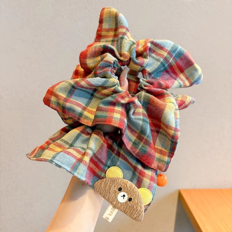 Interessante arco iris cuadrilátero anillo de cabello intestino grande diseño de alto nivel correa de cabello lindos cabello de niñas toallas de cabello cuadrado