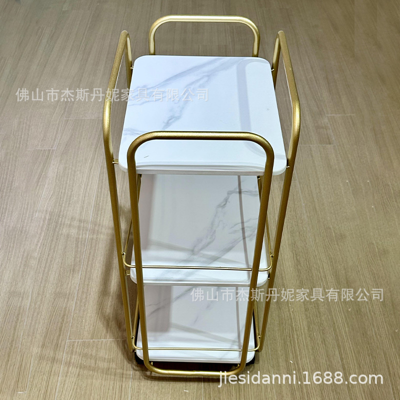 Estante de almacenamiento multicapa de piso de carro pequeño móvil para almacenar hardware de acabado y almacenamiento de paneles de mármol con ruedas