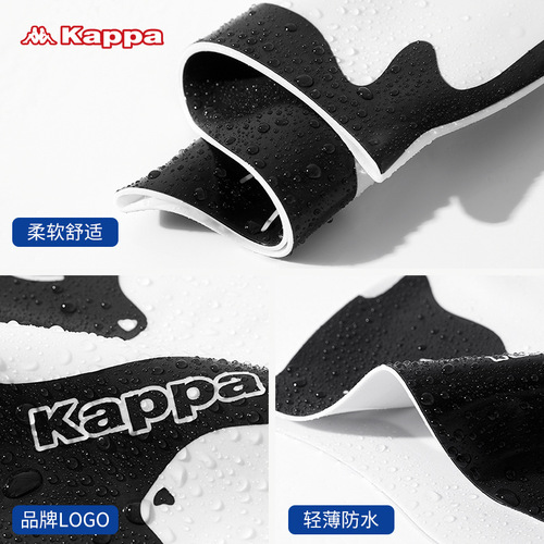 kappa swimming cap women's long hair waterproof non-stretching fashion adult men's plus size professional silicone swimming cap