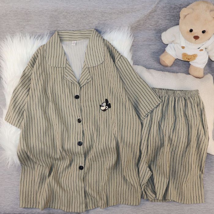 Al por mayor transfronterizo nuevo verano nubes de algodón dibujos animados mangas cortas pantalones cortos pijamas ropa de casa de mujer set ropa de casa de moda