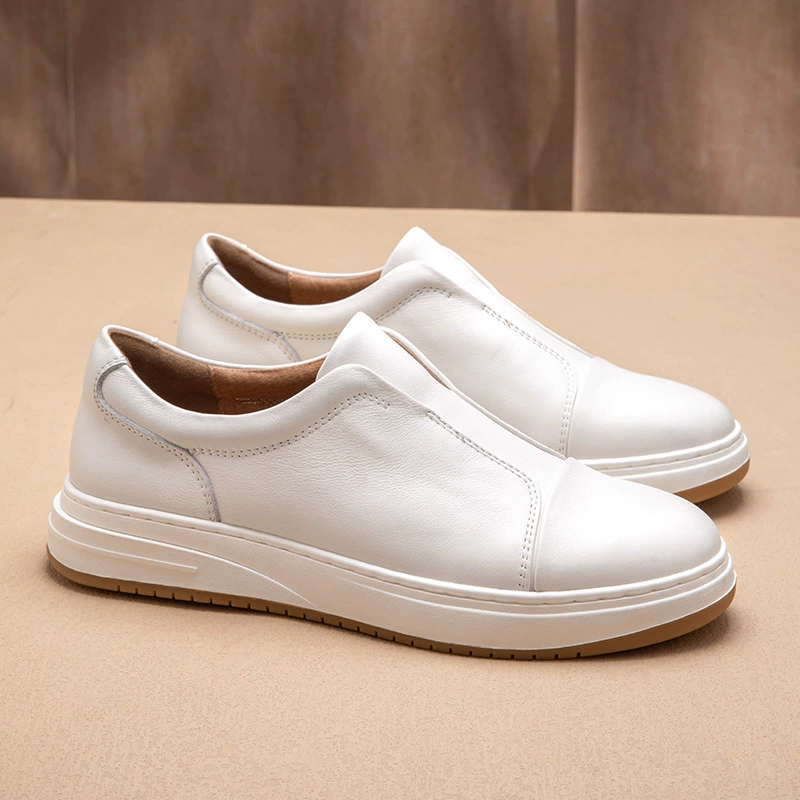 Модные мужские туфли кожаные туфли британские деловые мужские кроссовки повседневные кроссовки ленивые туфли маленькие белые туфли