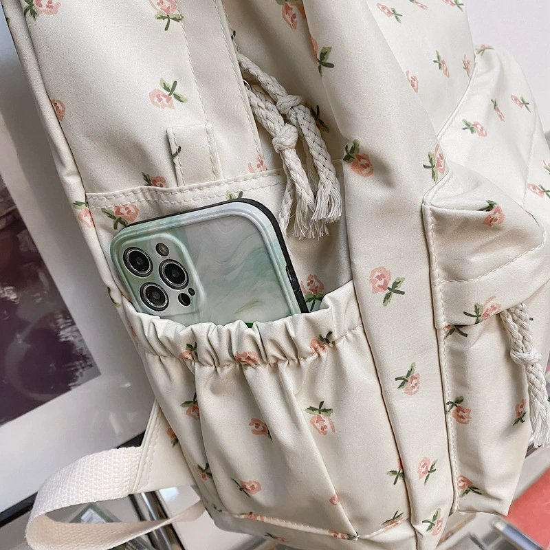 Commercial Super Senior Soft Girl Girl Backpack Tide Tide Flower School Bag Middle School Student Travel Backpack Wholesale