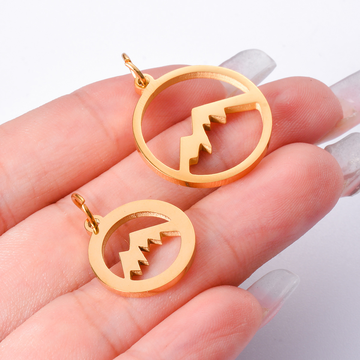 Pendant Jewelry Making Type 5 PCS/Package Stainless Steel Mountain Pendant