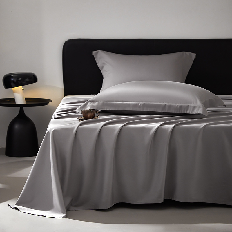 2024 lujo ligero 100 sábanas de algodón largo de algodón satin hotel hogar puede dormir desnudo sábanas de color sólido sábanas de Monet