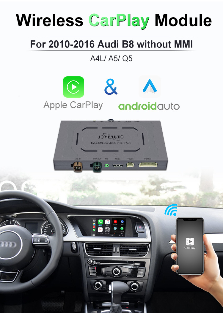Wireless Carplay Decoder for Audi 2003-2009 with 2g Mmi Wireless Carplay Module