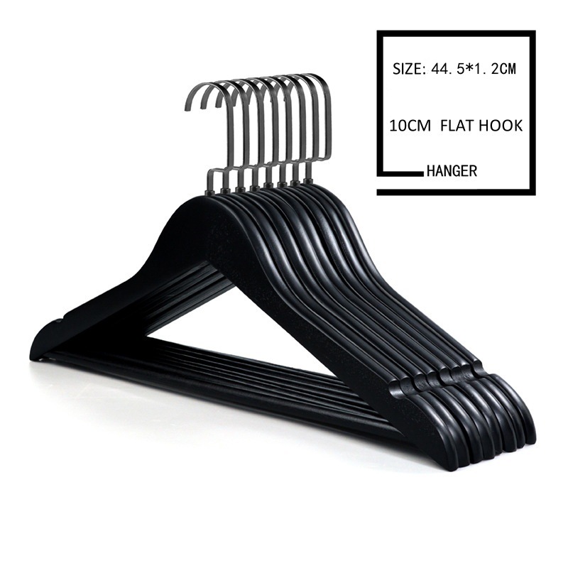 검정색 1.2cm 두께의 검정색 플랫 후크 옷걸이