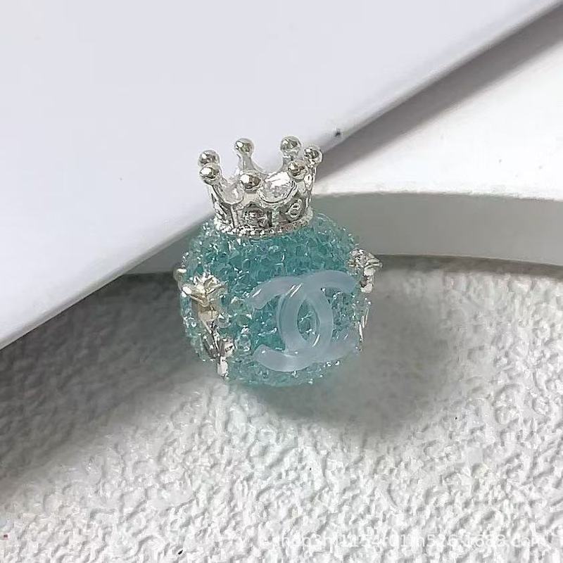 境外热销C牌立体皇冠串珠笔梦幻可爱几何串珠圆形珠直孔萌粒配件|undefined