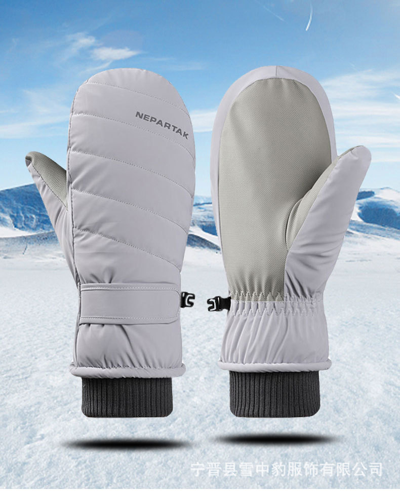 Guantes de esquí de invierno de las mujeres al aire libre cálido impermeable antideslizante forro polar grueso chapa ciclismo pantalla táctil mano tirantez al por mayor