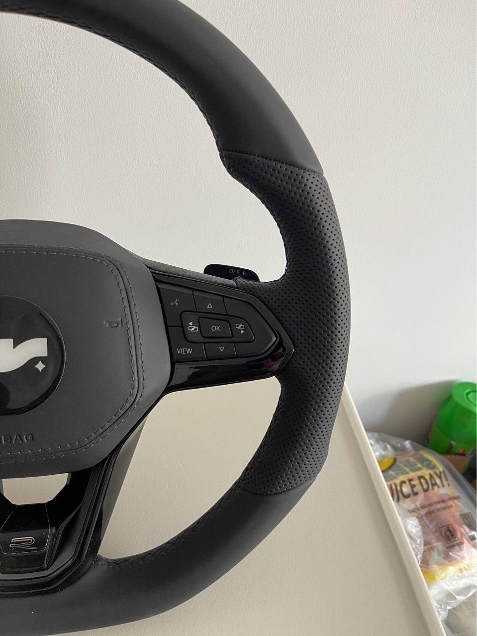 Suitable for Volkswagen Steering Wheel, Modified Golf Steering Wheel with Paddles, Without Heating