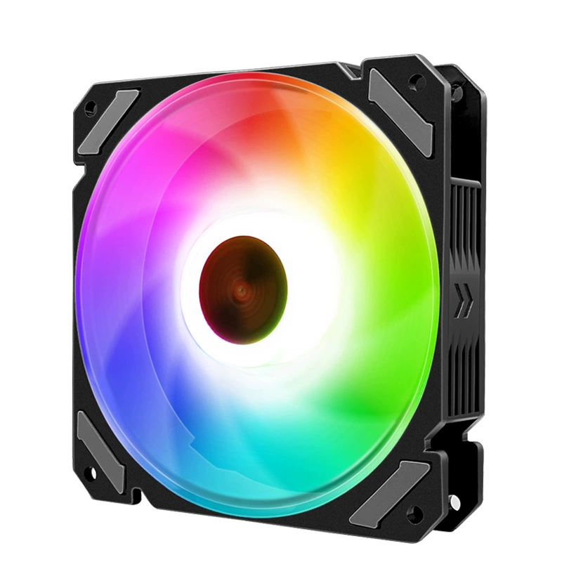 Вентилятор корпуса Jingyue RGB 12 см для ПК, тихий, внутренняя подсветка ARGB, LED для охлаждения рабочего стола