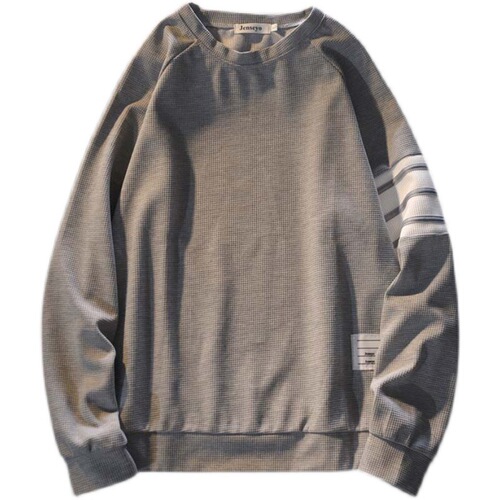 Men's Large Size Woofle Sport Sweatshirt, Loose and Fashionable, Four-Strip Hoodie, Couple's Style, High Street Trend