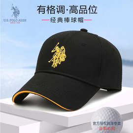 专柜同款USPA男士帽子高端刺绣POLO保罗棒球帽男女百搭遮阳鸭舌帽