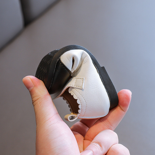 Baby Learning Shoes Soft Sole Princess Shoes for Girls and Toddlers, Size 15-30, Fall Single Shoes for Girls, Soft Leather Shoes