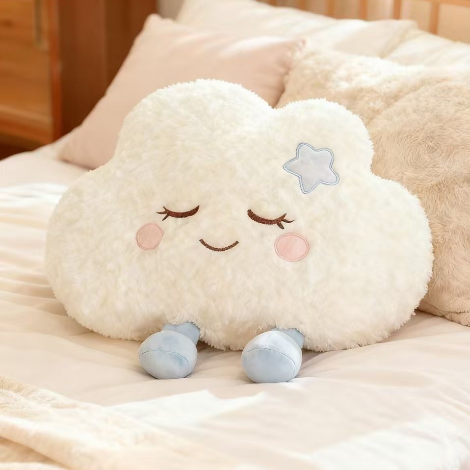 Cute cloud-shaped plush pillow, sofa cushion, and decorative pillow – a lovely gift for girls, available for cross-border wholesale