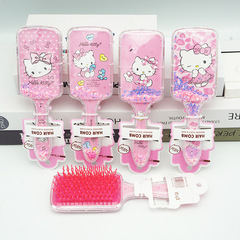 Cute Cartoon Little Girl Children's Comb with KT Cat Air Cushion — Featuring Sanrio's Hello Kitty and Cinnamoroll Hair-Friendly Airbag Design