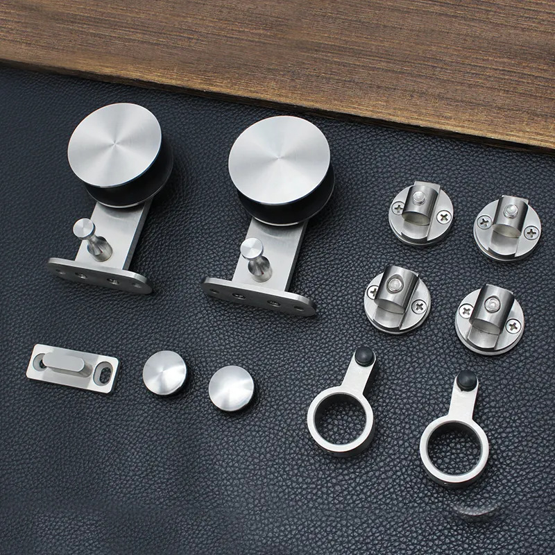 Exportación personalizada de acero inoxidable puerta deslizante de madera polea de elevación carril de elevación puerta pesada polea de elevación puerta de elevación granero puerta de madera accesorios de hardware