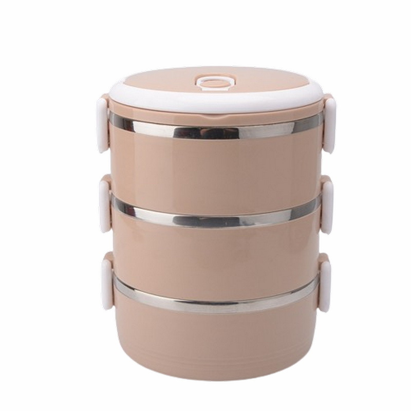Fiambrera de aislamiento para estudiantes de acero inoxidable, lonchera para trabajadores de oficina, comedores de doble capa multicapa, utensilios para cocinar, lonchera transfronteriza