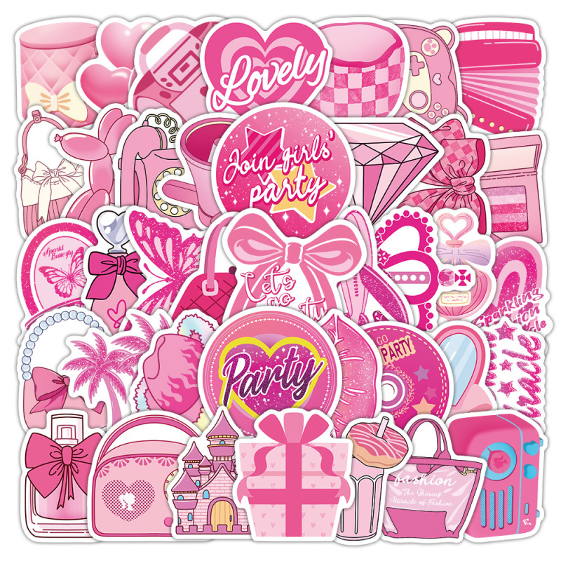 51 new original pink Barbie stickers small fresh ins style decorative mobile phone waterproof stickers wholesale 51 new original pink Barbie stickers small fresh ins style decorative mobile phone waterproof stickers wholesale