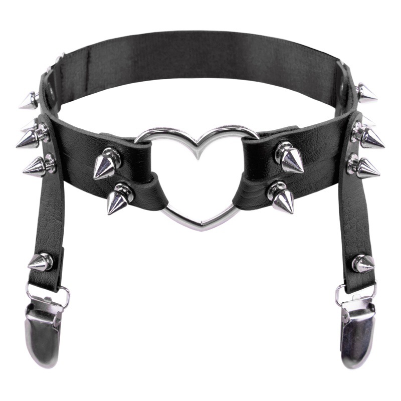 Estilo coreano gato cara muslo anillo pierna anillo ajustable antideslizante hebilla calcetines clip garter clip calcetines elástico muslo anillo