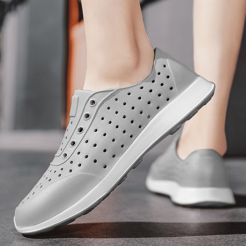 Wncnnnncative verano deportes al aire libre pareja playa agujero zapatos cerrado puntera casual transpirable sandalias impermeables