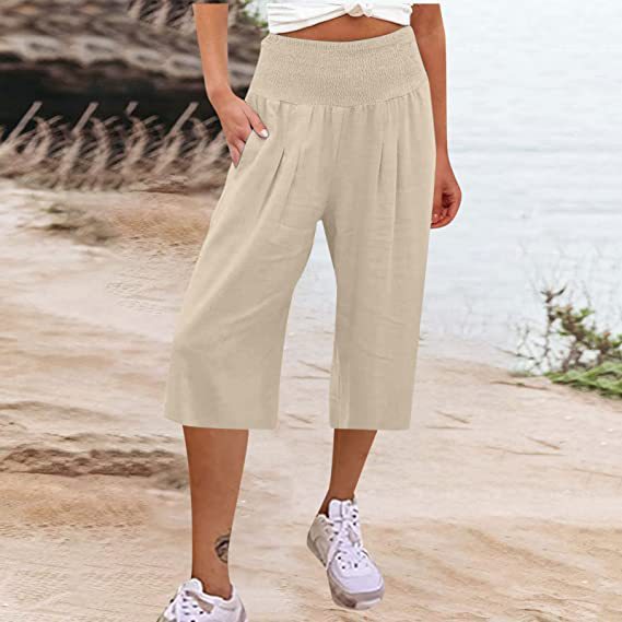 Women's Daily Simple Style Solid Color Calf-Length Casual Pants display picture 14