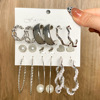 Earrings, retro set from pearl, European style, suitable for import, simple and elegant design, wholesale