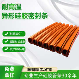 阻燃耐高温硅胶密封胶条烘烤箱e型门窗门缝耐温300度发泡密封条