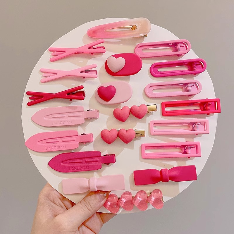 Rosa Linda estrella horquilla lado femenino clip de pelo amor de los niños BB clip de pelo roto horquilla bebé tocado