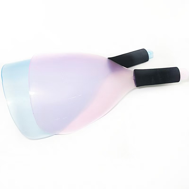 Transparent Sponge Handle Face Shield for Hairdressing, High-Definition Face Shield Mask for Hair Salons, Bangs Cutting Tool