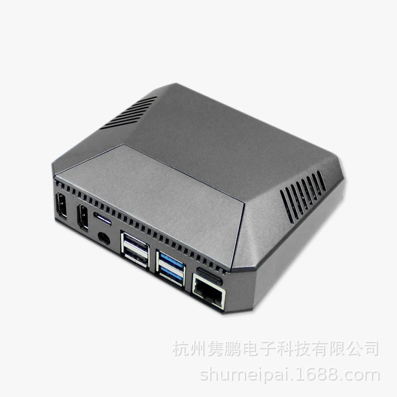 Пластиково-алюминиевый корпус из алюминиевого сплава Raspberry Pi 4-го поколения, умный передатчик, пассивное охлаждение, аргоновый корпус