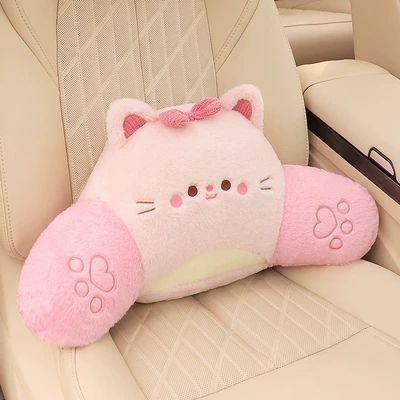 Neck Pillow Seat Back Waist – Headrest - bow-cat-lumbar-support