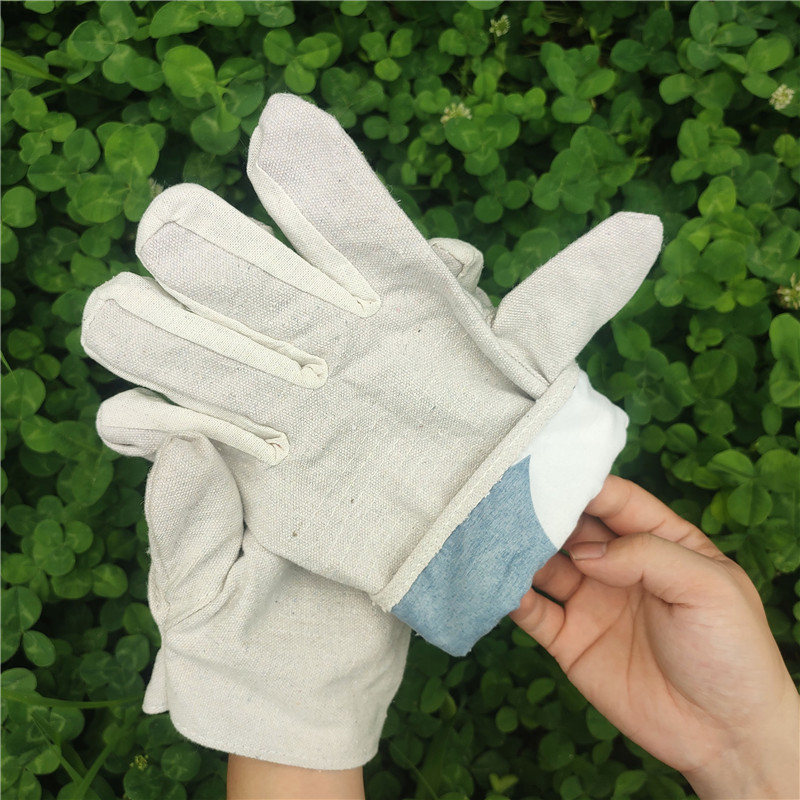 Wholesale white armor thick double -layer cloth gloves Labor…