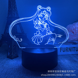 �羳������Ůϵ��3DСҹ����ɫ��������̨��USBҹ��S��