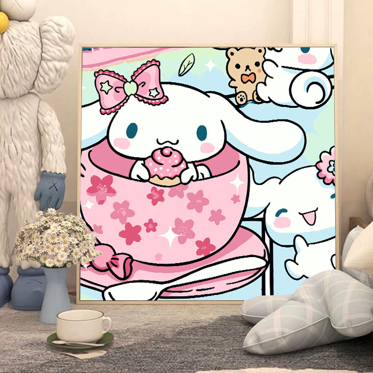 サンリオデジタル油絵 diy 手描きカラーリングクロミメロディー漫画かわいい装飾画メーカー卸売|undefined