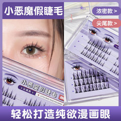 惡魔假睫毛濃密自然款單簇懶人三部曲分段式嫁接眼睫毛批發睫毛書
