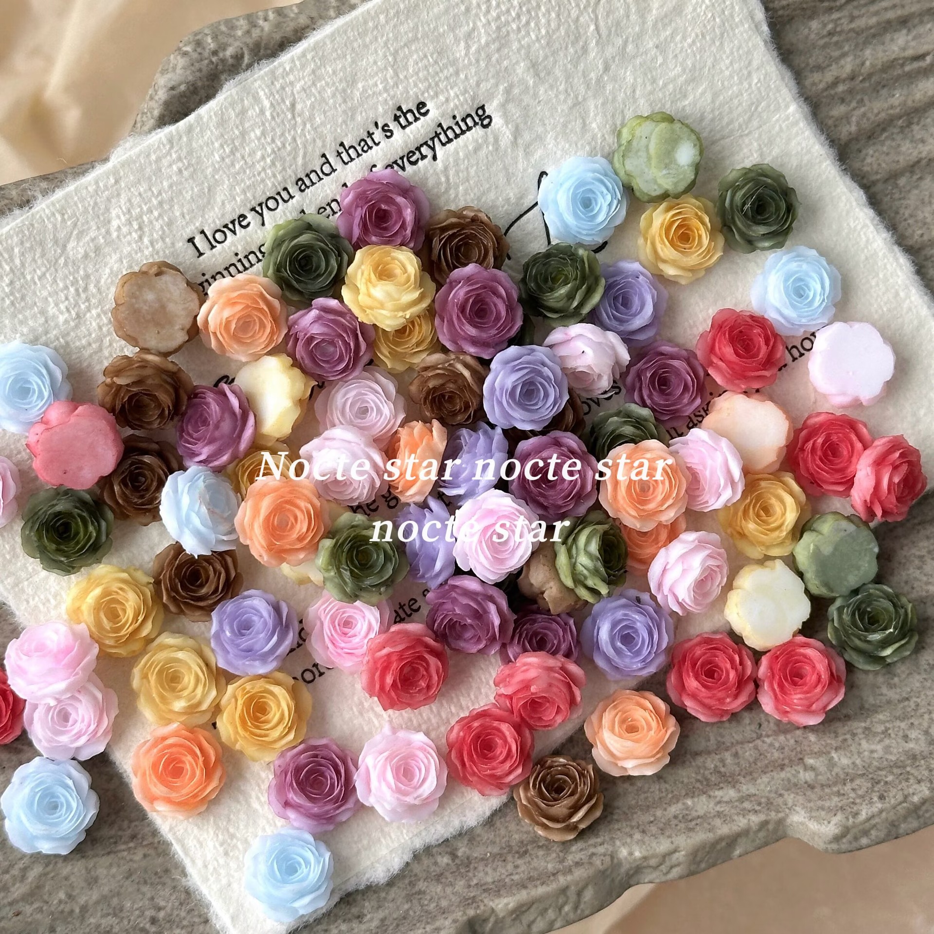 11mm扎染软花月季玫瑰花 diy手工饰品手链项链手机链配件散珠材料