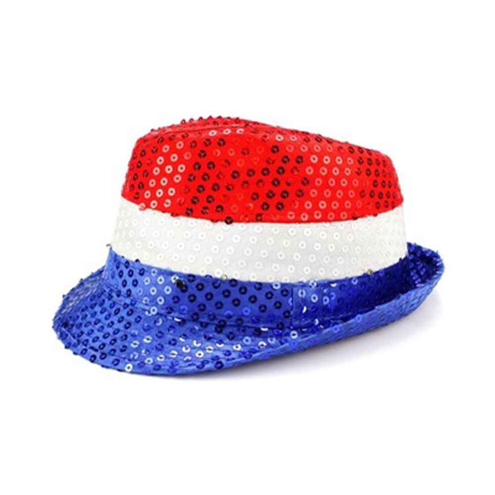 Gafas del Día de la Independencia de los Estados Unidos Diadema de carnaval Diadema Diadema Pendientes Pestañas postizas Gafas de bandera