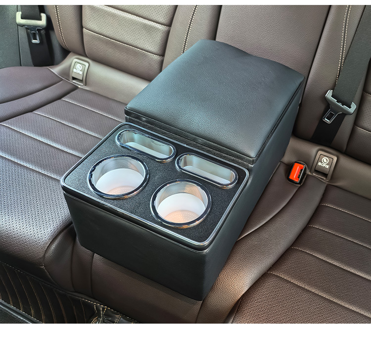 Universal Rear Seat Center Armrest Storage Box Organizer for Trucks, Cars, Suvs, Second Row