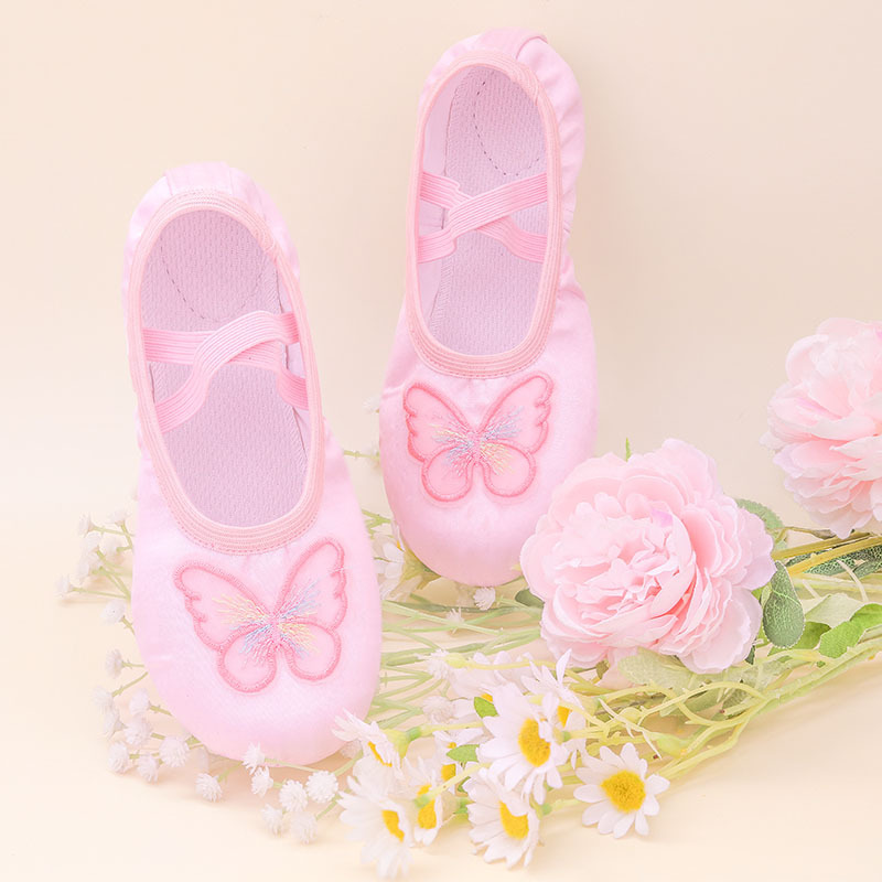 Zapatos de baile para niños, ejercicios de suela suave para niñas, baile, garras de gato, danza china, ballet para niñas, yoga corporal