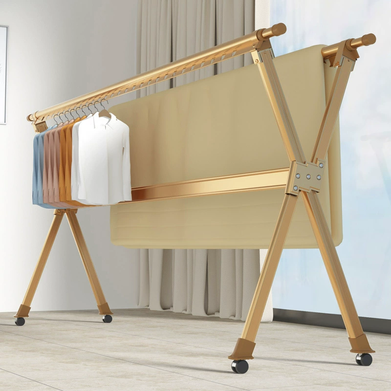 Вешалка для одежды складной пол в помещении на открытом воздухе домашний балкон алюминиевый сплав крутая сушилка для одежды стержень для одежды выдвижное одеяло сушка артефакт
