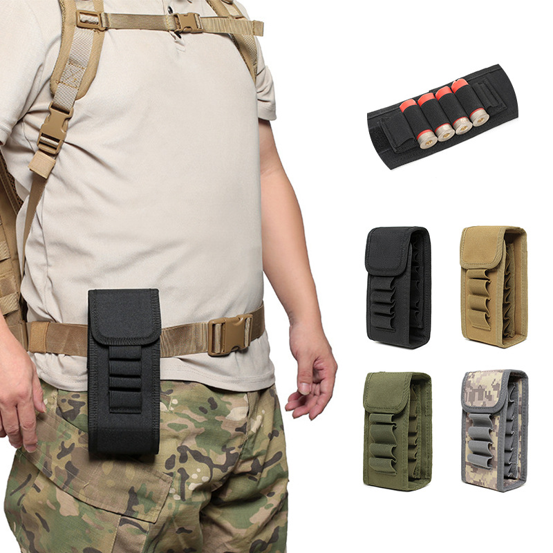 Cross-Border Portable 12g Bullet Bag Cs Outdoor Tactical 16-Shot Shotgun Storage Bag Multi-Functional Molle Accessory Bag