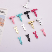 跨境锌合金表情锤子扳手烤漆吊孔DIY包挂耳环项链手机链串珠配件