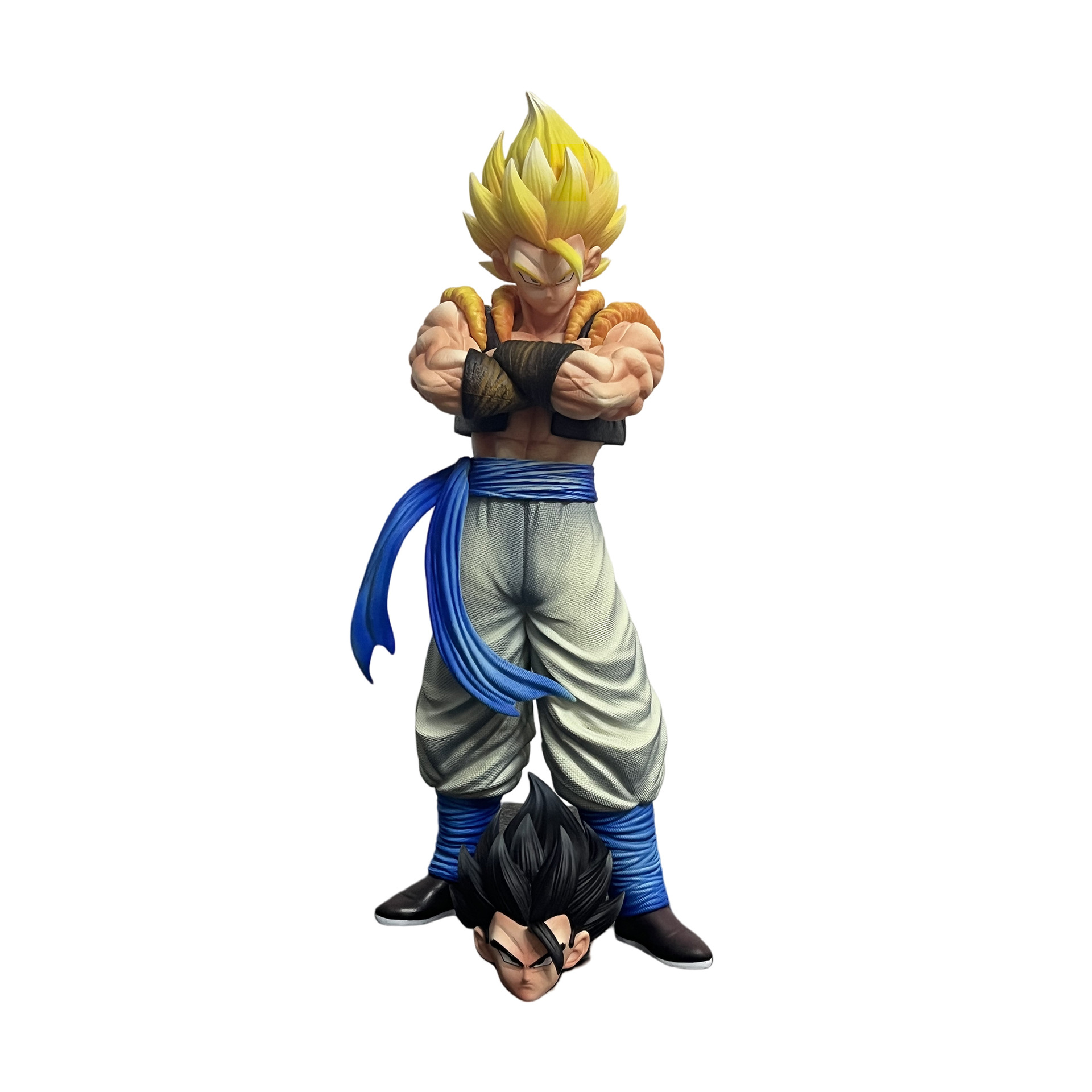 Dos cabezas esculpidas Guita Posición de pecho Gogeta