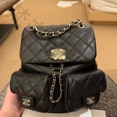 小香奶奶家女包duma青蛙包牛皮菱格双肩包多口袋链条背包