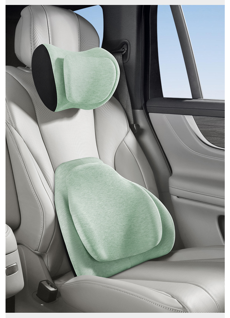 Double-Layer Waist Support Seat Back Cushion Lumbar Support Massage Lumbar Cushion Memory Foam Sedentary Artifact Car Cushion Heated Lumbar Support