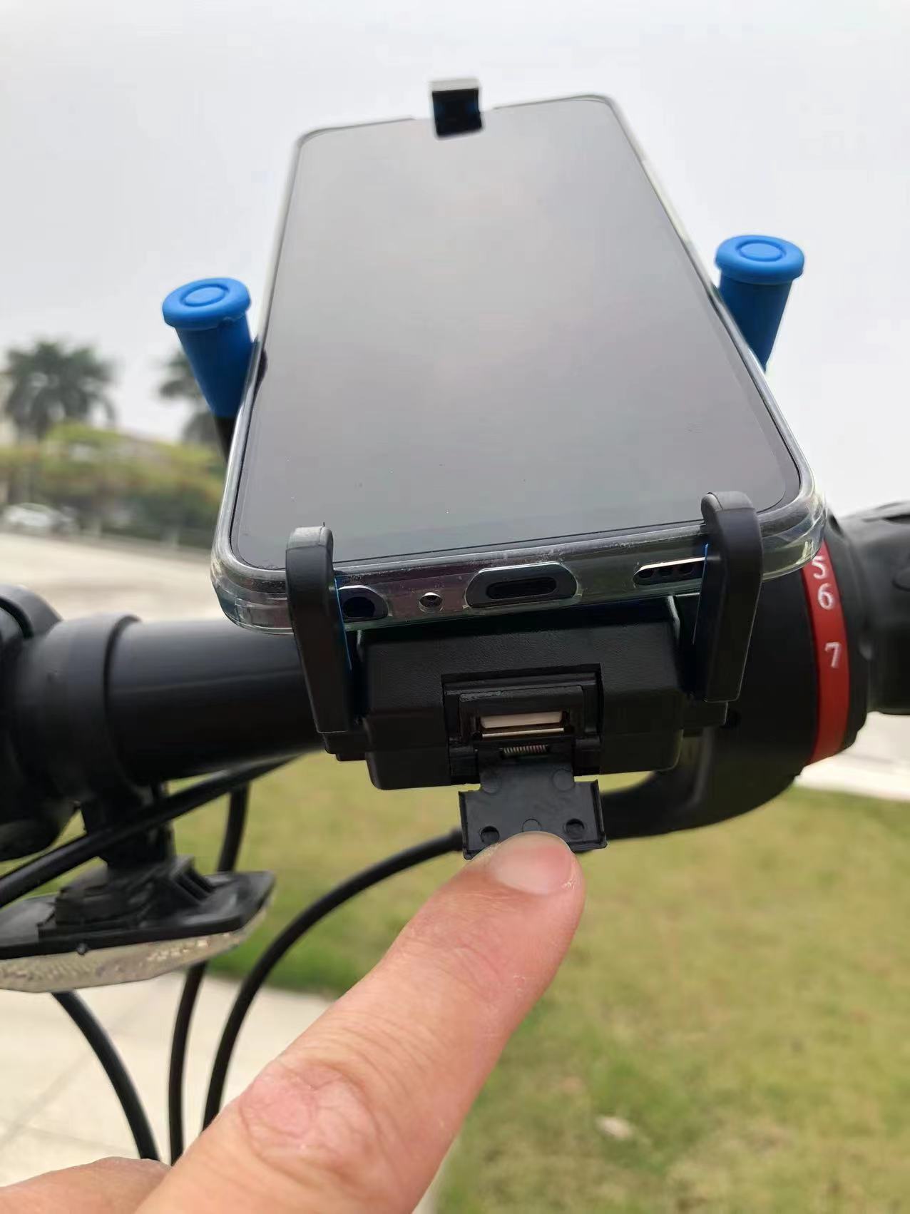 Tenedor del teléfono móvil de la bicicleta del tenedor del teléfono móvil del coche eléctrico del USB de la motocicleta