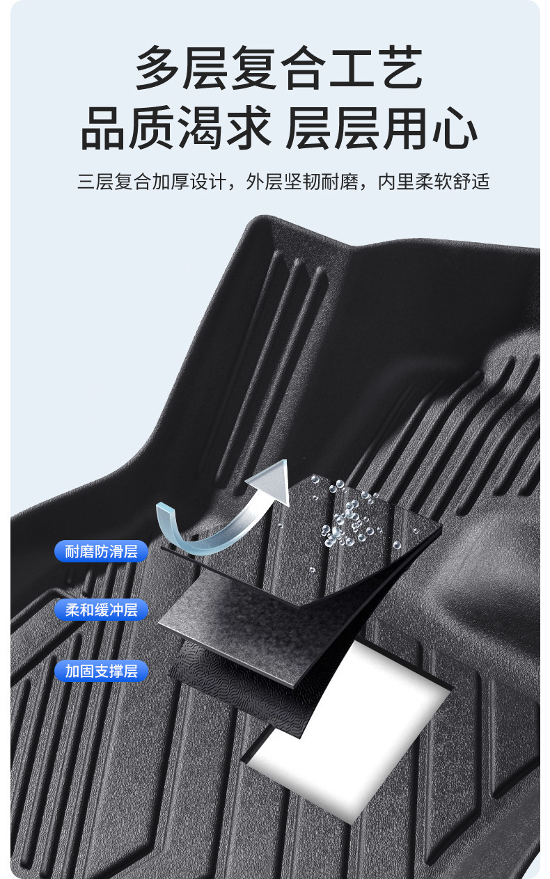 TPE car floor mats for Chevrolet Cruze, full coverage, easy to maintain, dirt-resistant and wear-resistant car floor mats