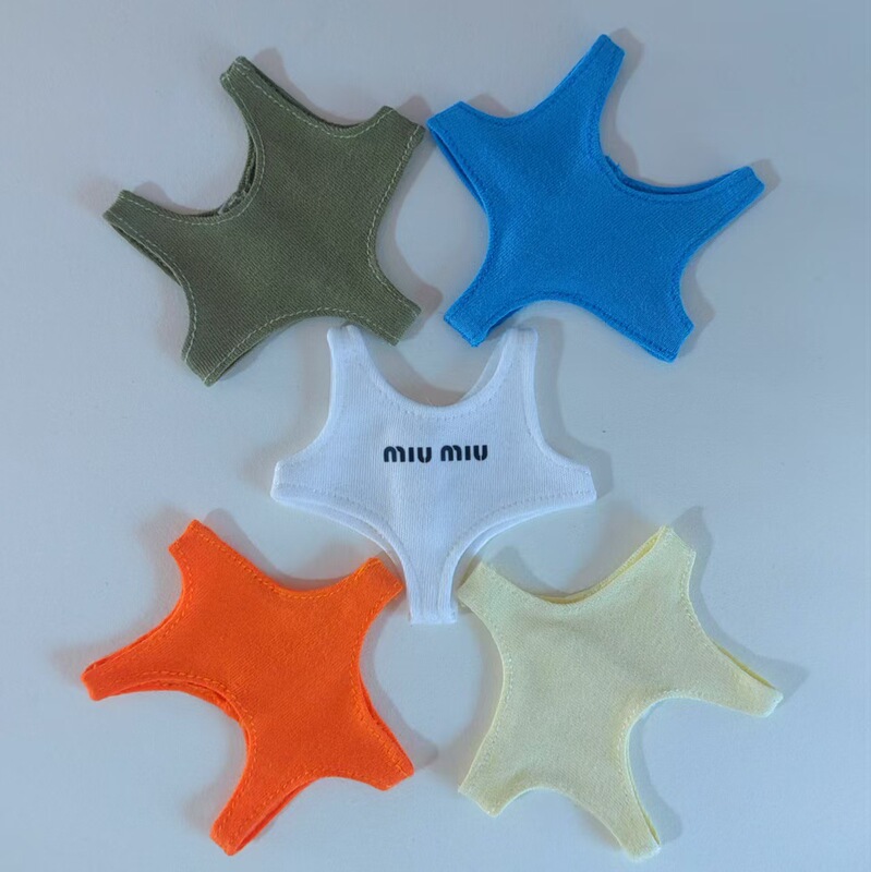 17cm Blind Box Plush Clothes, Swimsuits, Intimates, Tweed Style, First and Second Generation, Can Be Worn in Sitting and Standing Positions